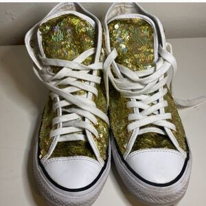 Converse Gold Sequin Sneakers